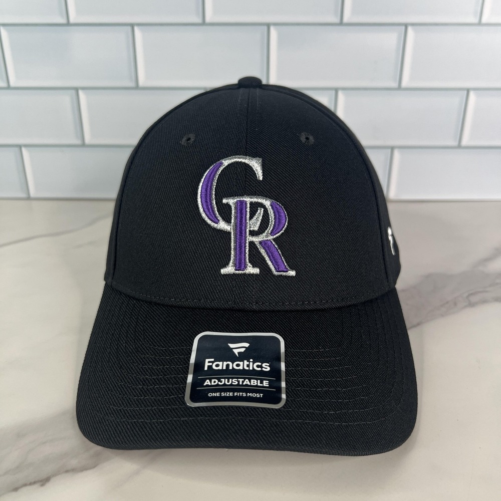 Colorado Rockies Hat Cap Strap Back‎ One Size Black Purple MLB Baseball Mens
